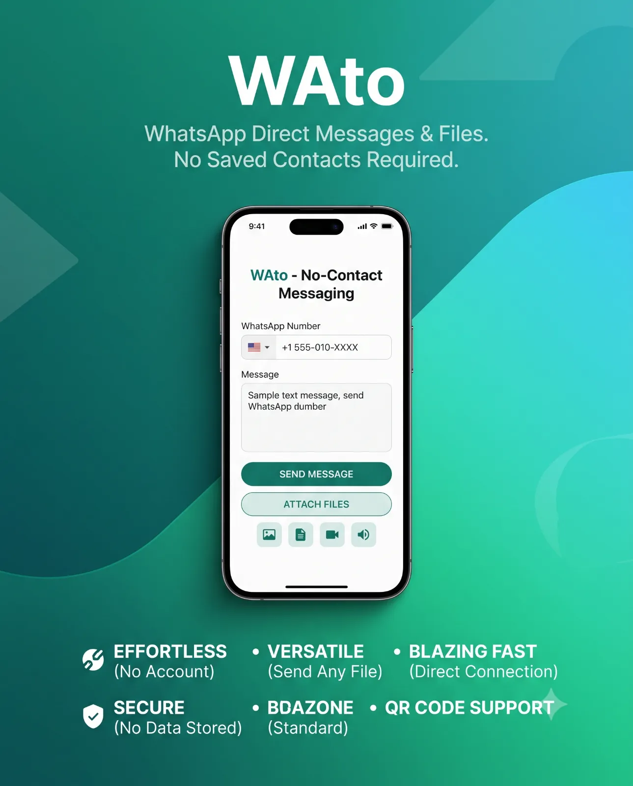 WAto — WhatsApp Direct Messaging